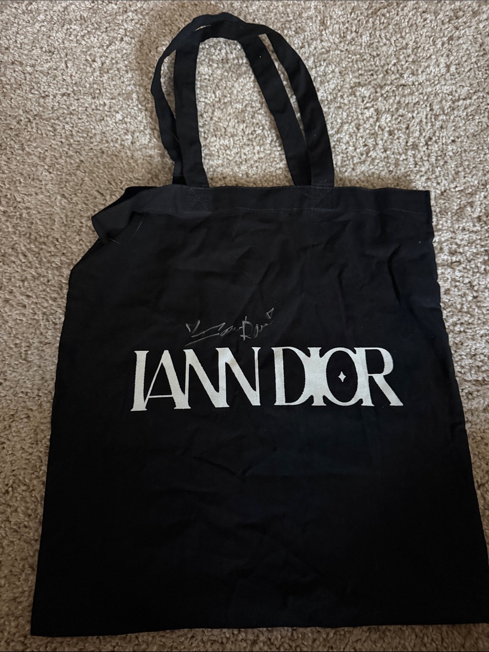 Autographed Iann Dior Logo Tote Bag